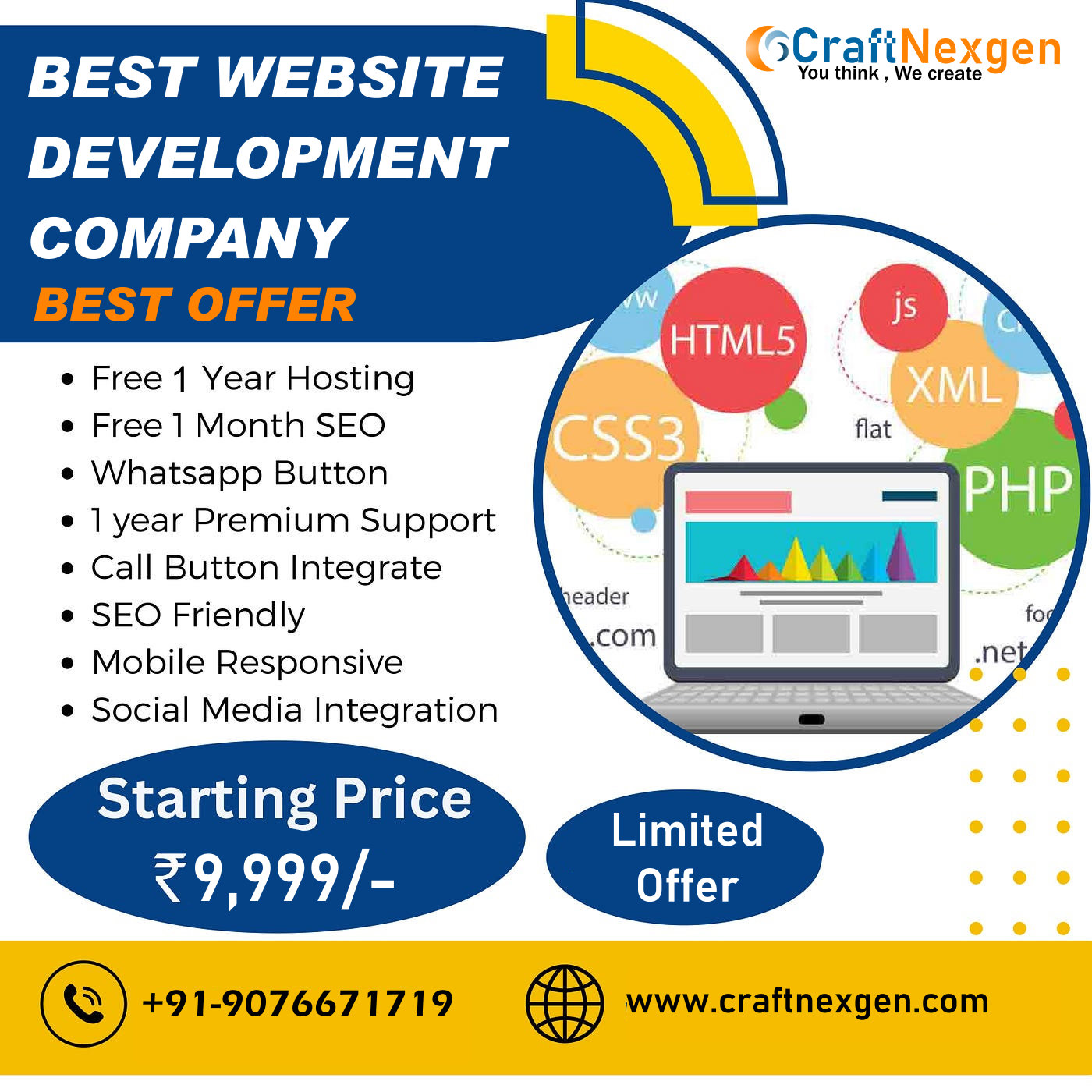 Craftnexgen infotech Android App Development & E-commerce Website Design & Development in Lucknow