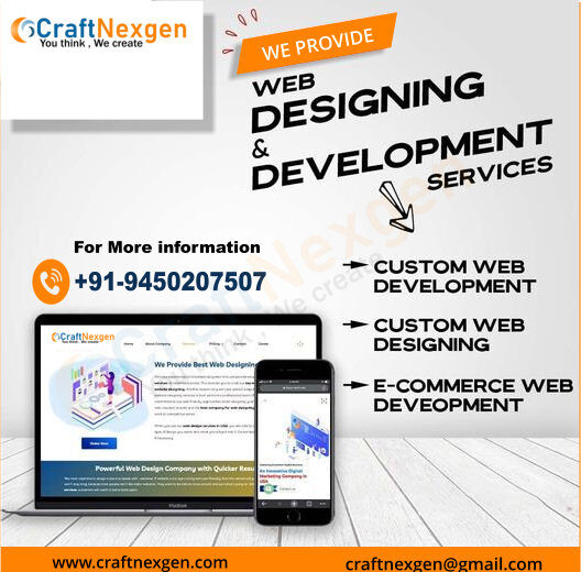 Website Design, Digital Marketing, and Graphics Design Call us at 9450207507 🌐 Visit our website at www.craftnexgen.com