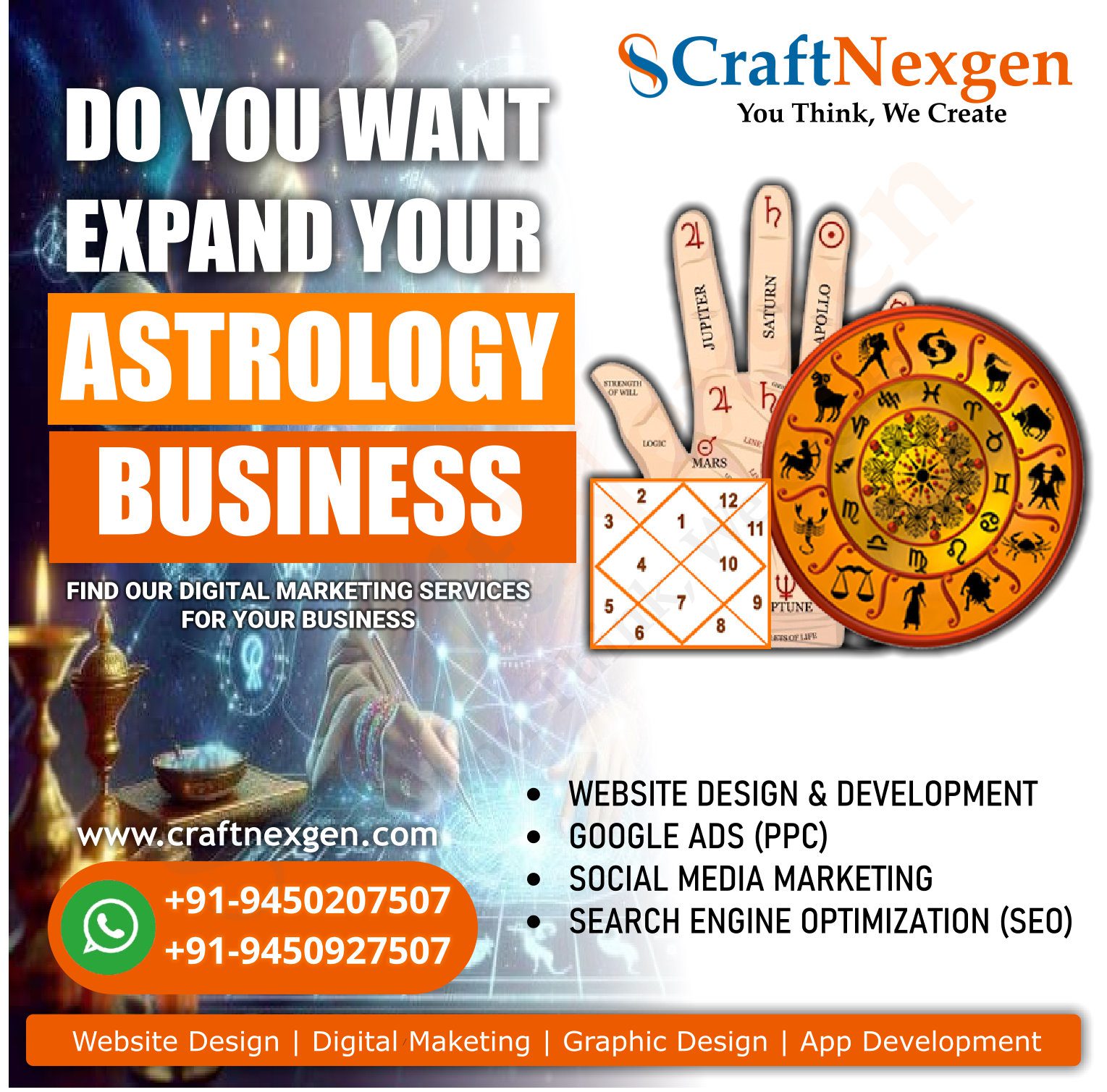 20% Off | Best Astrology Website Development Company Craftnexgen