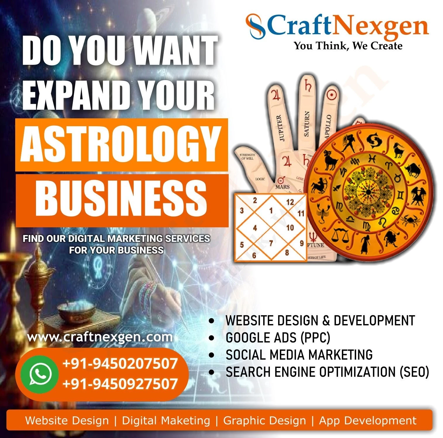 Best Astrology Website Design in Uttar Pradesh - Craftnexgen| No 1 Astrology Website design